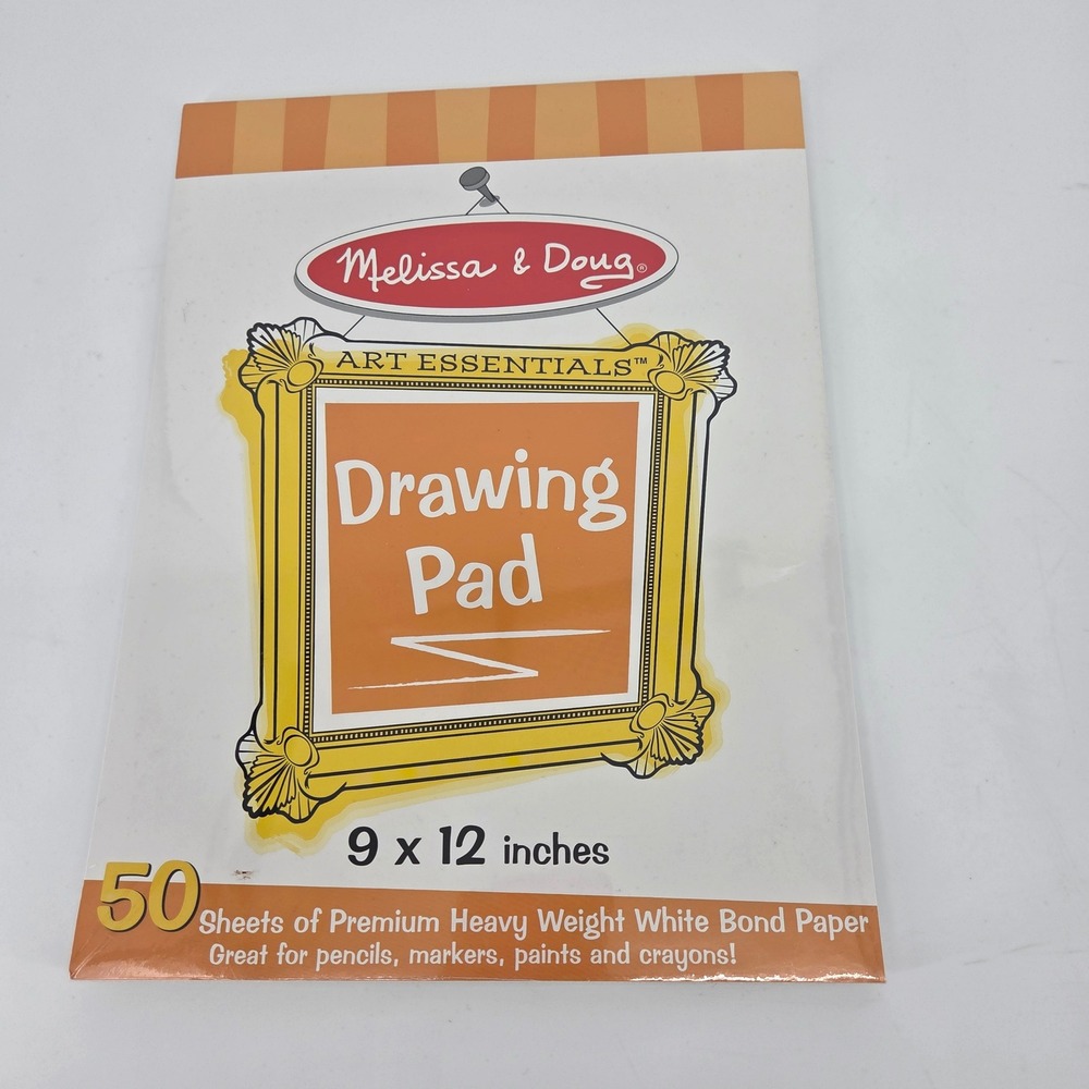 Melissa & Doug Art Essentials Drawing Pad 50 Sheets Heavy Weight 9x12 4108 NEW